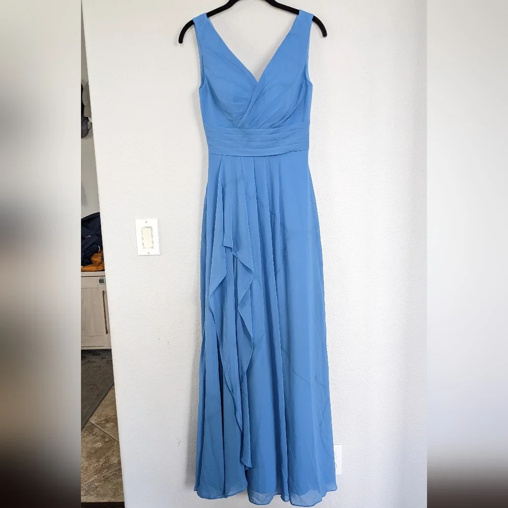 AW Carmel Bridesmaid Prom Formal Special Occasion Wedding Guest Dress, 0, Blue - Picture 5 of 8